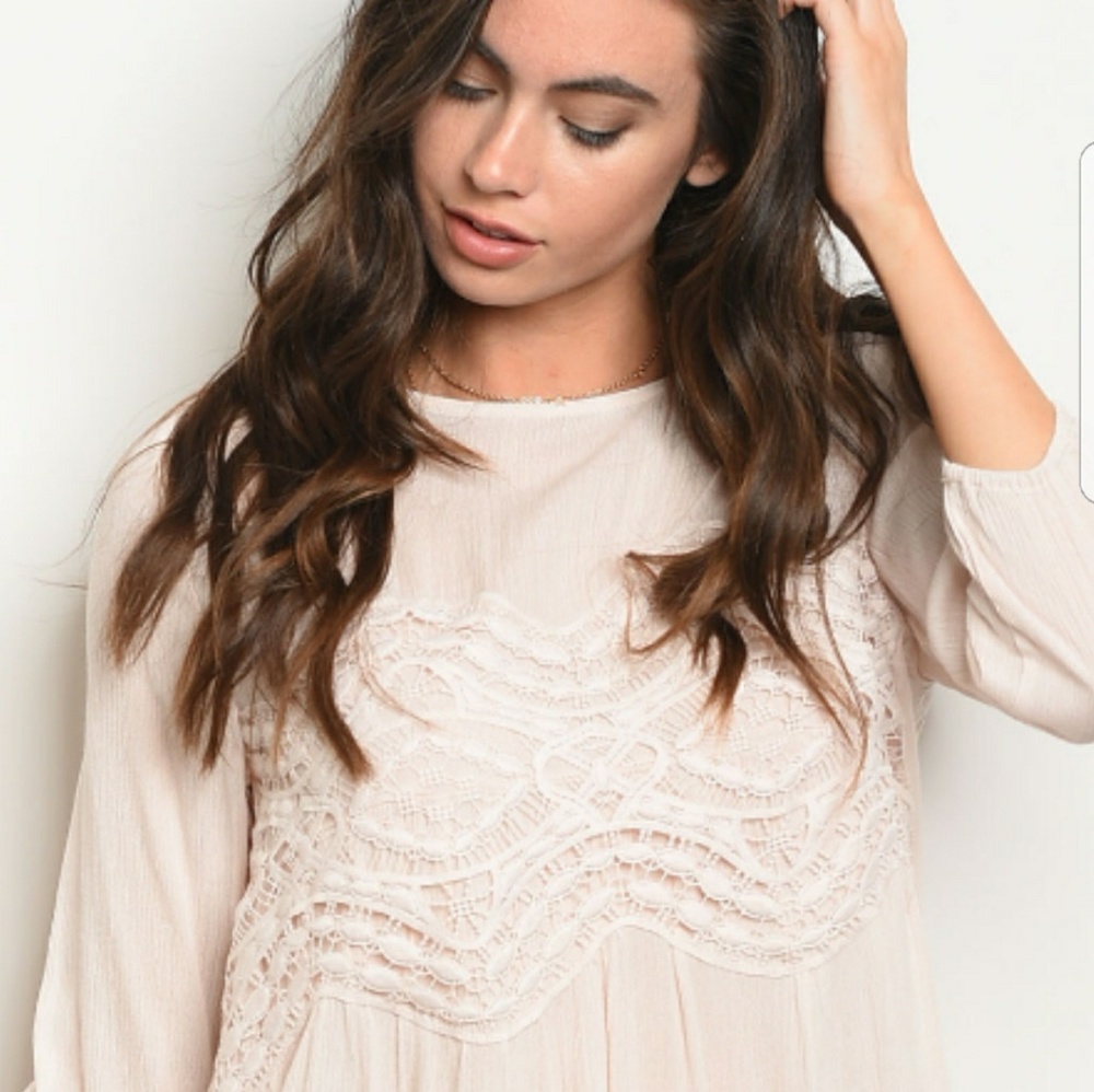 Crochet detail tunic dress - Picture 2 of 5